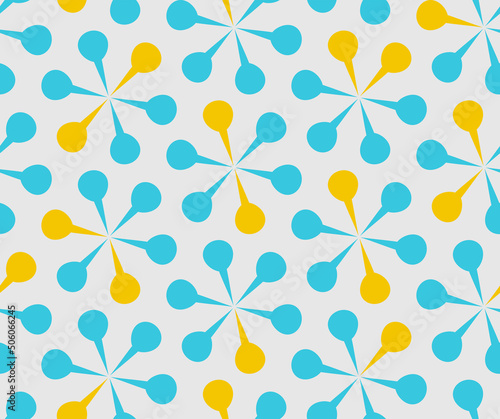 japanese style cute pattern blue yellow white