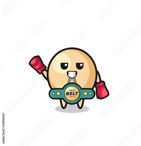 soy bean boxer mascot character