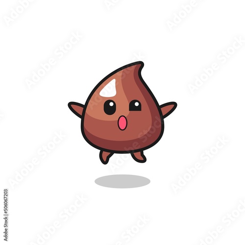 choco chip character is jumping gesture