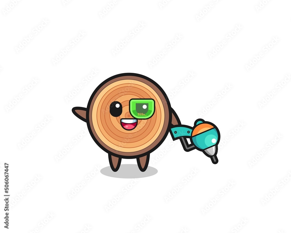 wood grain cartoon as future warrior mascot wood grain cartoon as future warrior mascot
