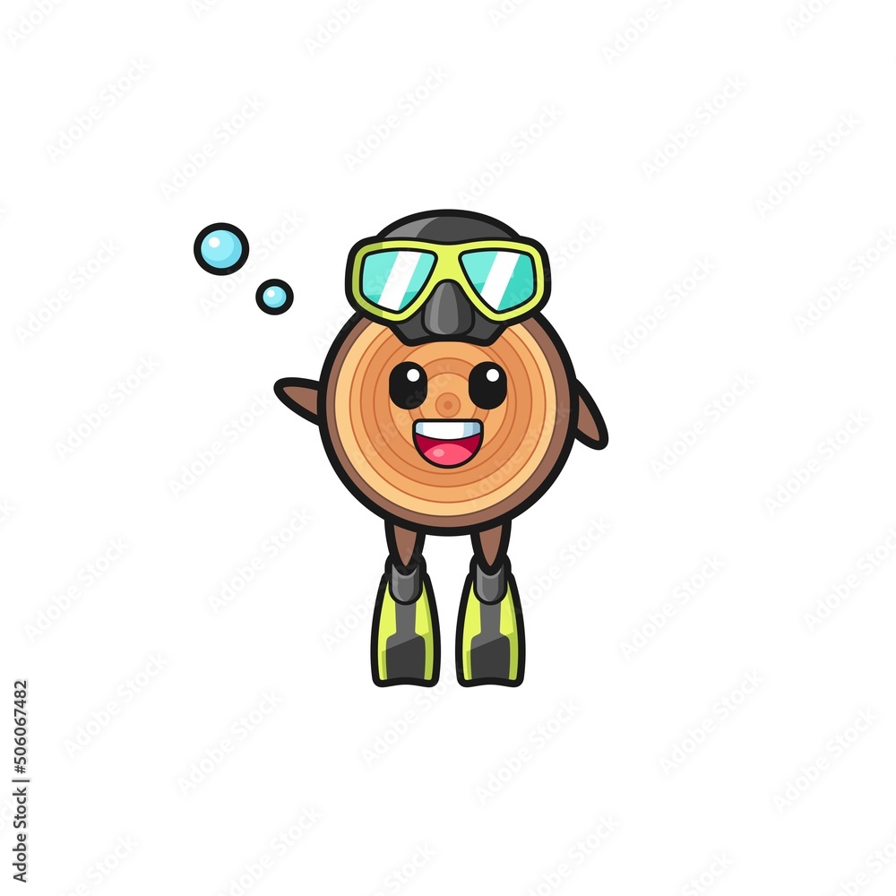 the wood grain diver cartoon character the wood grain diver cartoon character