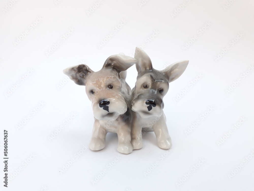 Vintage porcelain figurine - two dogs