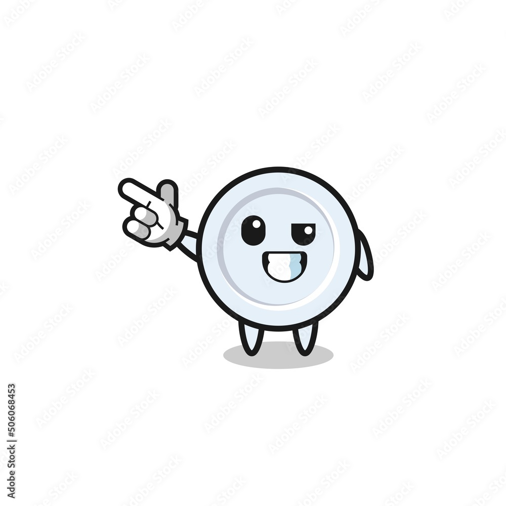 plate mascot pointing top left plate mascot pointing top left