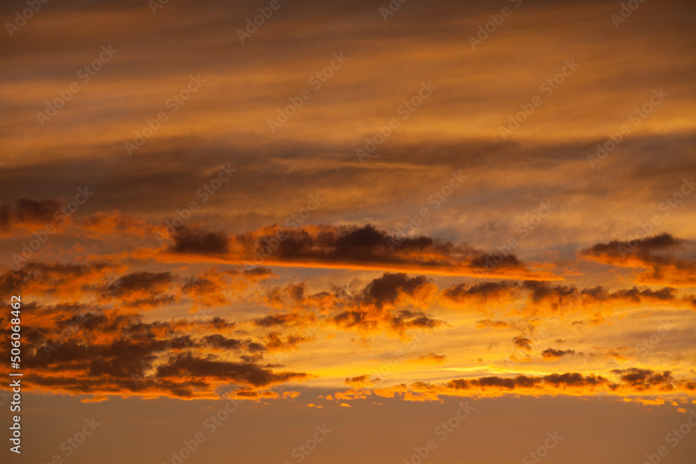 beautiful evening during an unforgettable sunset