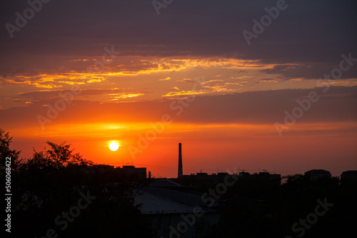 Obraz na płótnie beautiful evening during an unforgettable sunset w salonie