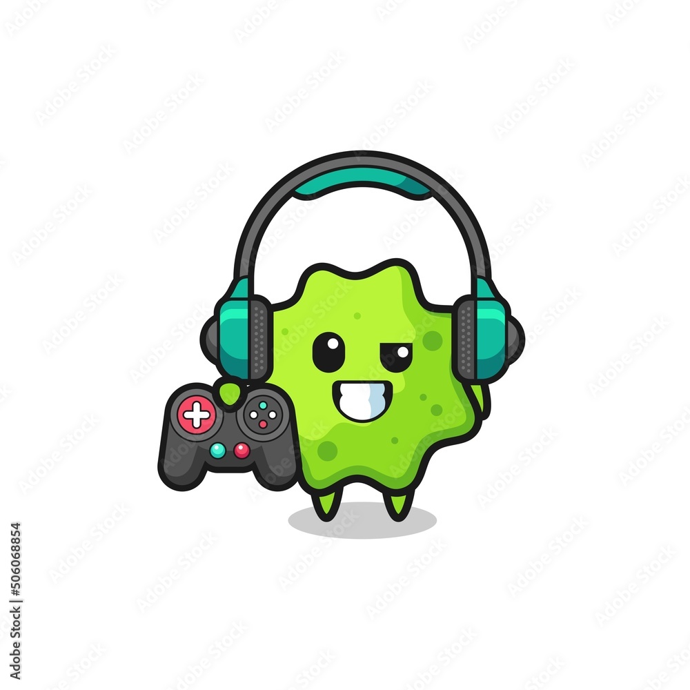 splat gamer mascot holding a game controller splat gamer mascot holding a game controller