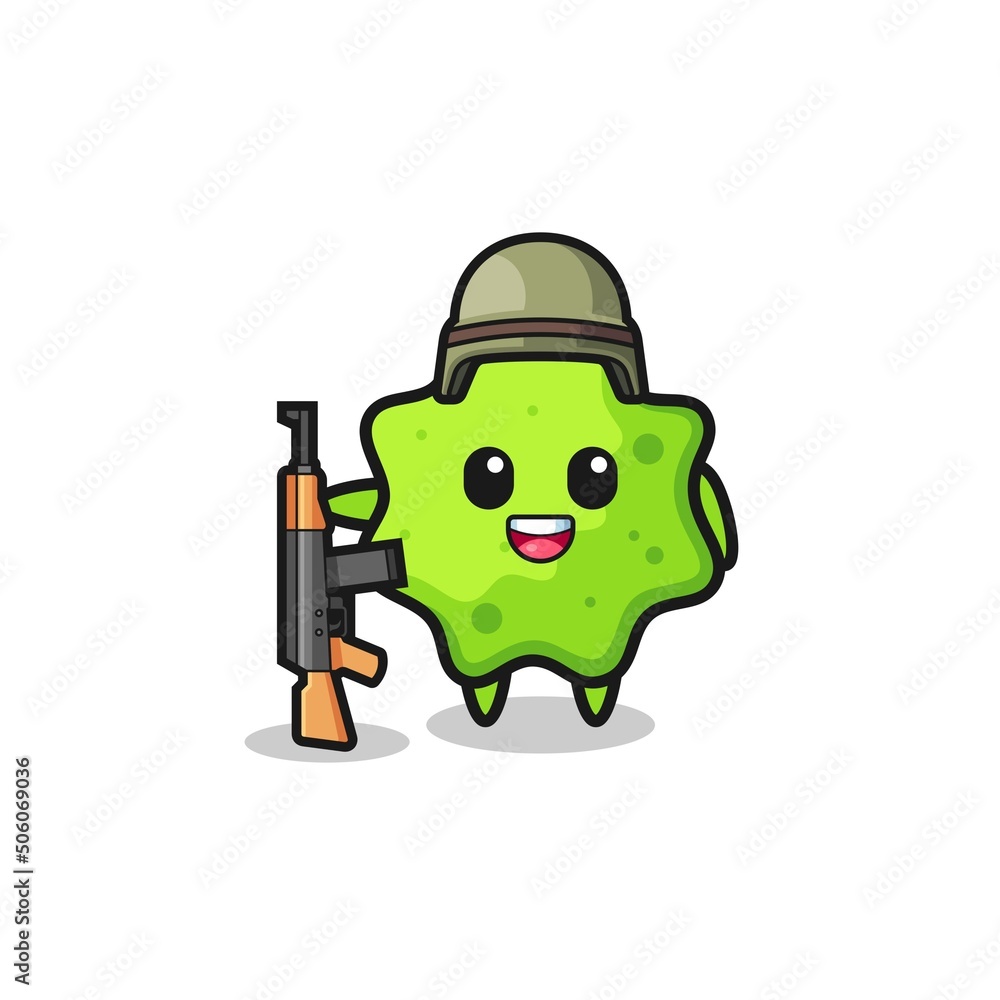 cute splat mascot as a soldier cute splat mascot as a soldier