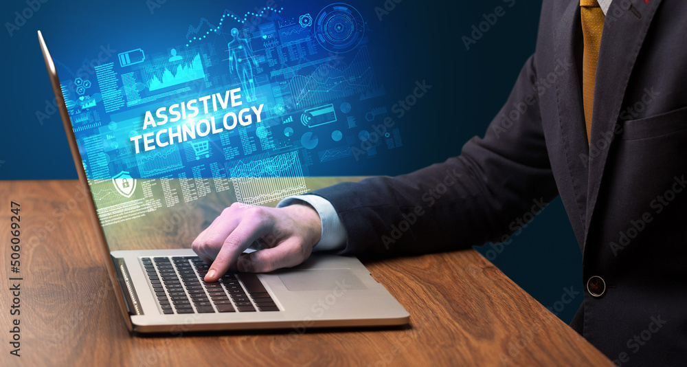 Businessman working on laptop concept Businessman working on laptop concept