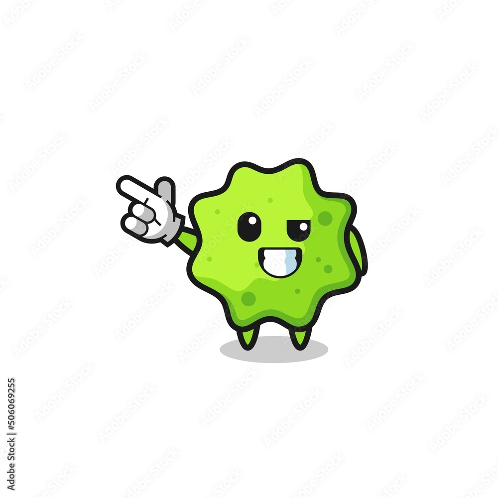 Fototapeta premium splat mascot pointing top left