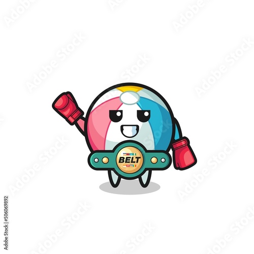 beach ball boxer mascot character