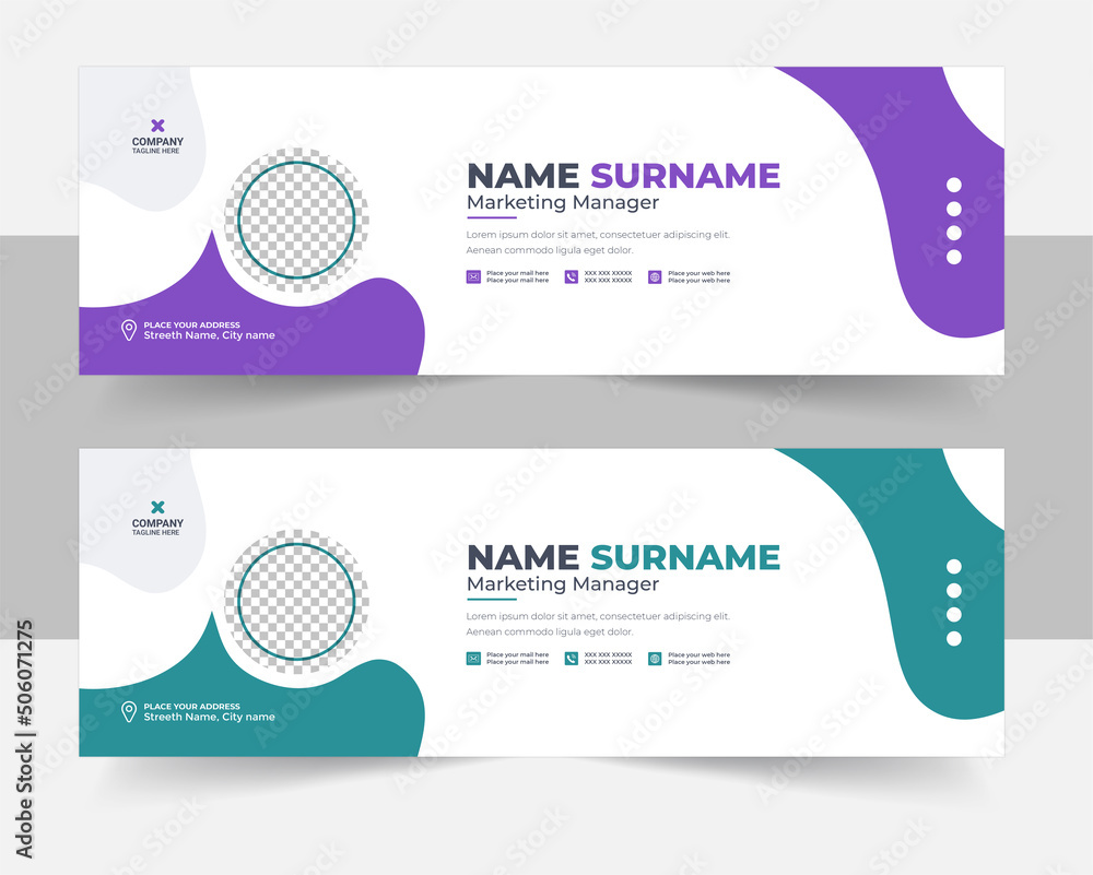 Modern creative email signature design template for business, corporate email signature design, email signature template vector. Modern creative email signature design template for business, corporate email signature design, email signature template vector.
