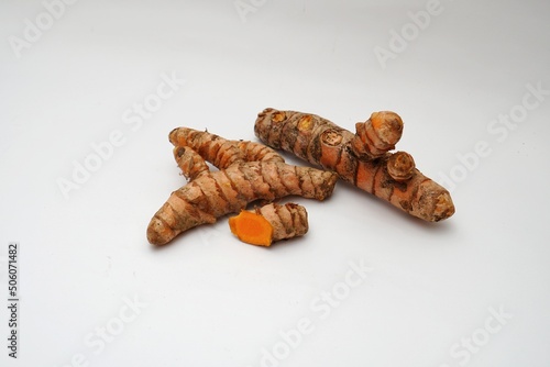 turmeric isolated on white background