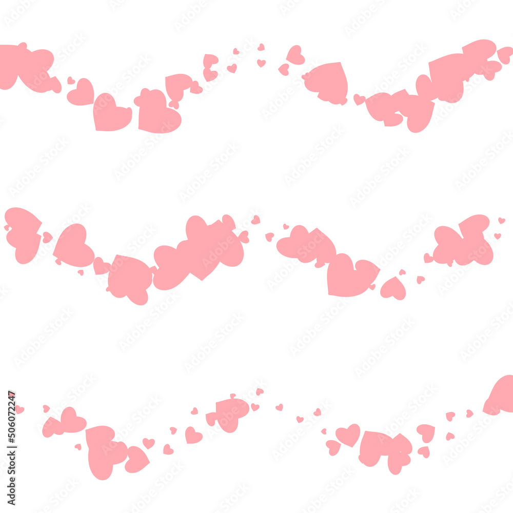 Red Papercut Vector White Backgound. Romance