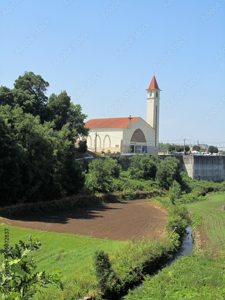 Modern church of Lousado, Norte - Portugal