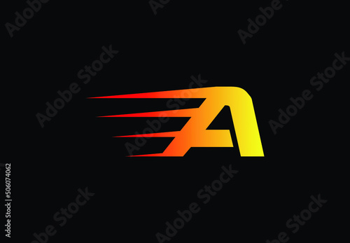Free Download Abstract letter A logo design template. Universal fast speed fire- flame color logo - GFXLoad