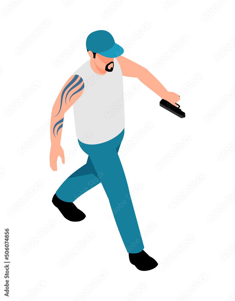 Criminal With Gun Composition Criminal With Gun Composition