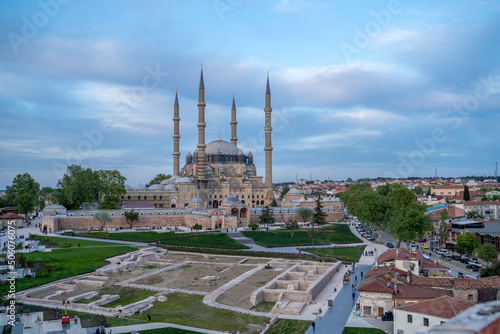 Selimiye Mosque (Selimiye Cami) - Edirne, Turkey. Built by architect Sinan (Mimar Sinan) between 1569 and 1575 and it was included on UNESCO's World Heritage List in 2011