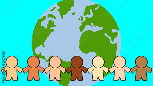 diversity pictograms multicultural background illustration in vector format