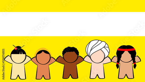 diversity pictograms multicultural background illustration in vector format