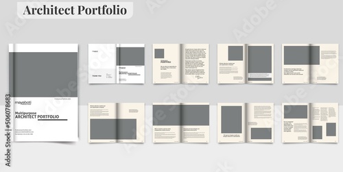 Architect Portfolio Minimal Portfolio Brochure Layout photo