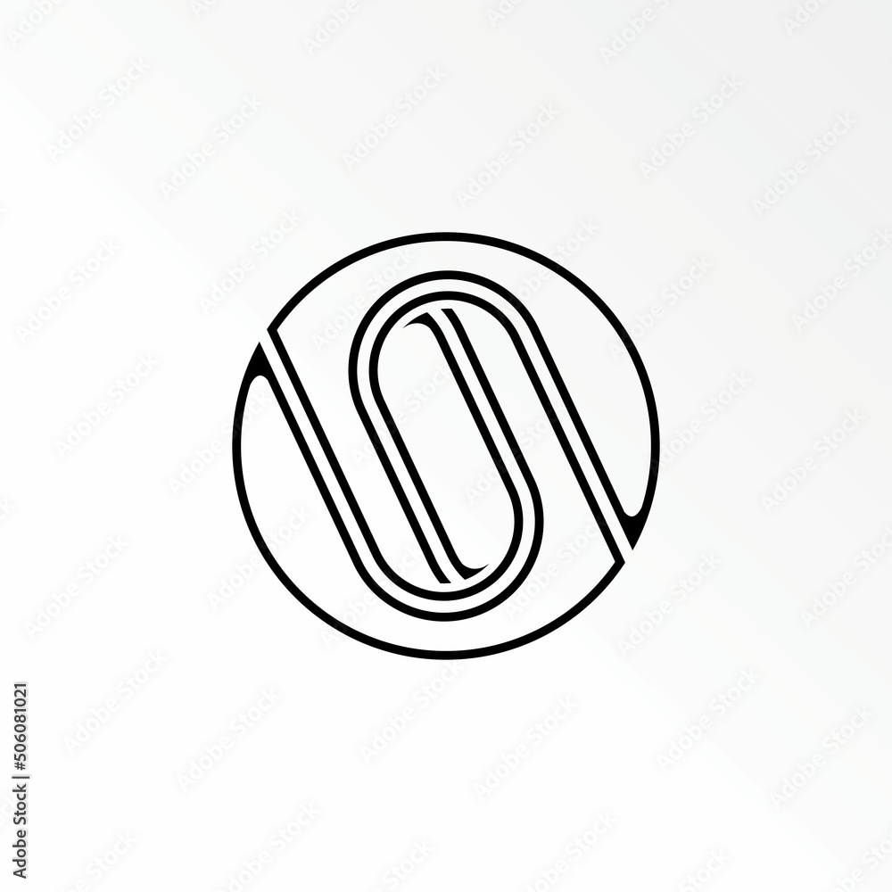 Unique letter or word S modern font in double flip line and circle or around image graphic icon logo design abstract concept vector stock. Can be used as a symbol related to initial or monogram