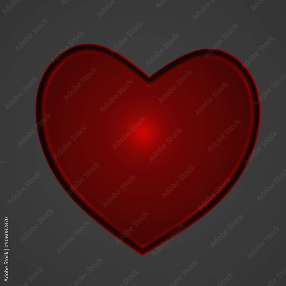 red heart on black background red heart on black background