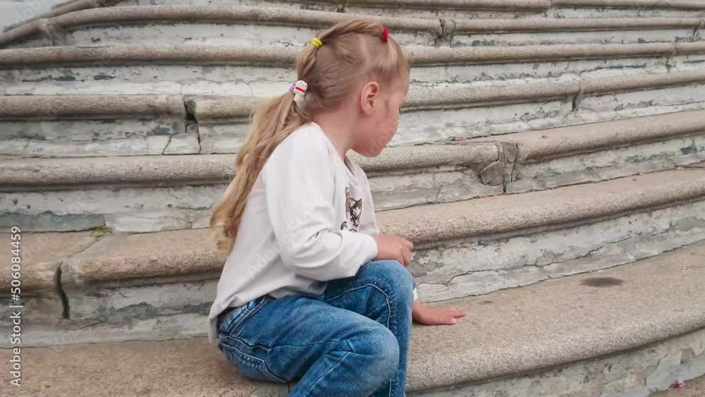Beautiful blonde little girl, outdoors Beautiful blonde little girl, outdoors