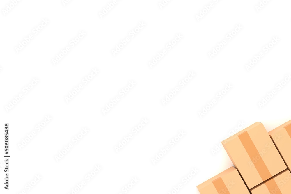 Obraz premium background 3d square box on white background 