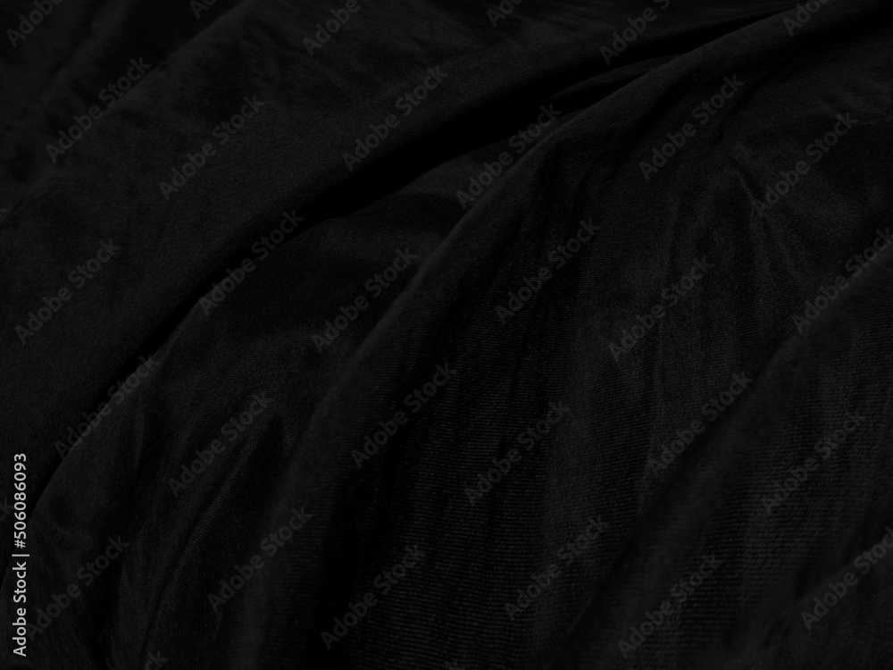 Fototapeta premium beauty textile abstract soft fabric black smooth curve fashion matrix shape decorate backgrounds