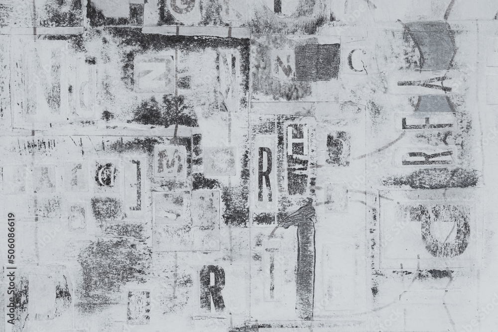 Creative Handmade Abstarct Background Made of Newspaper and Magazine Font Pieces Creative Handmade Abstarct Background Made of Newspaper and Magazine Font Pieces