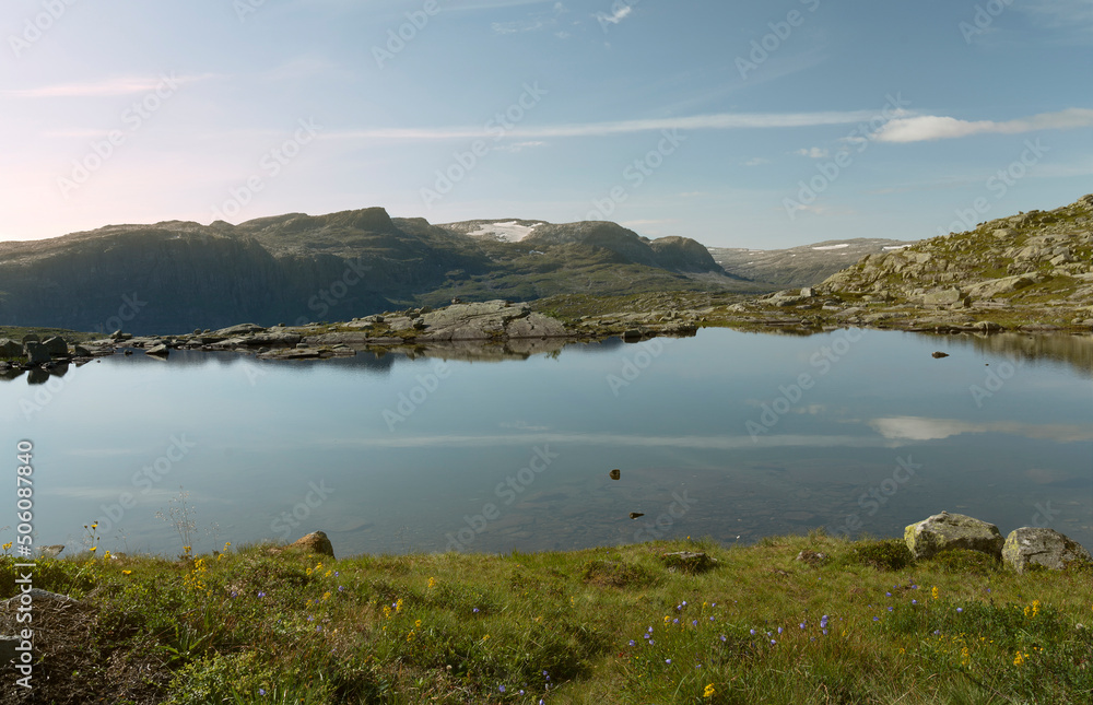 Lake in tundra, Norway,  Way to Trolltunga
