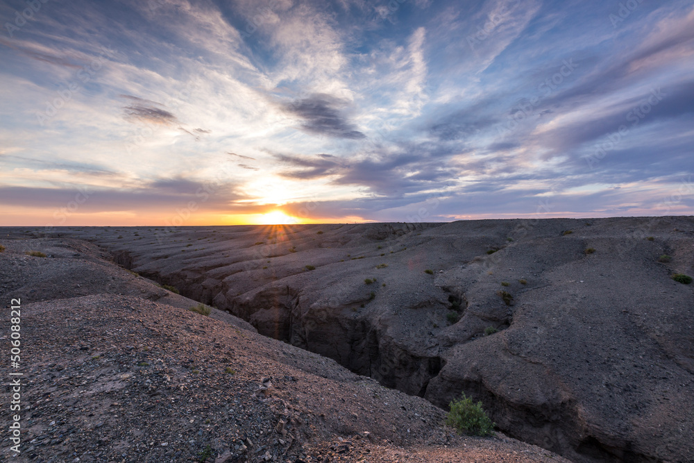 The great canyon in Kuche Xinjiang China The great canyon in Kuche Xinjiang China