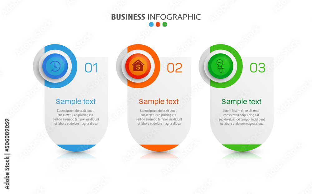Business infographic design template with 3 options, steps or processes. Can be used for workflow layout, diagram, annual report, web design Business infographic design template with 3 options, steps or processes. Can be used for workflow layout, diagram, annual report, web design