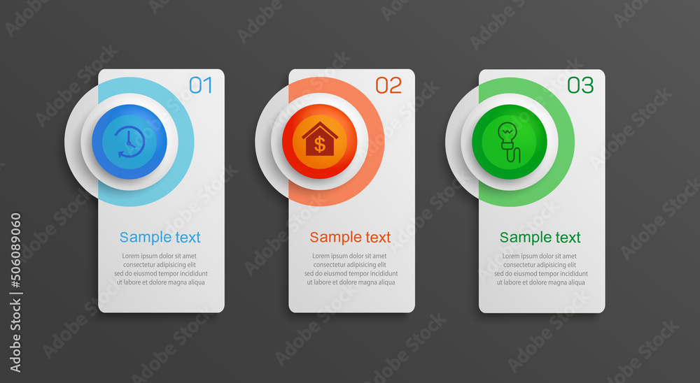 Business infographic design template with 3 options, steps or processes. Can be used for workflow layout, diagram, annual report, web design Business infographic design template with 3 options, steps or processes. Can be used for workflow layout, diagram, annual report, web design