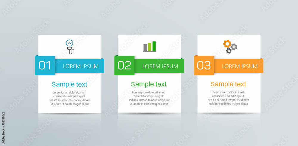Business infographic design template with 3 options, steps or processes. Can be used for workflow layout, diagram, annual report, web design Business infographic design template with 3 options, steps or processes. Can be used for workflow layout, diagram, annual report, web design