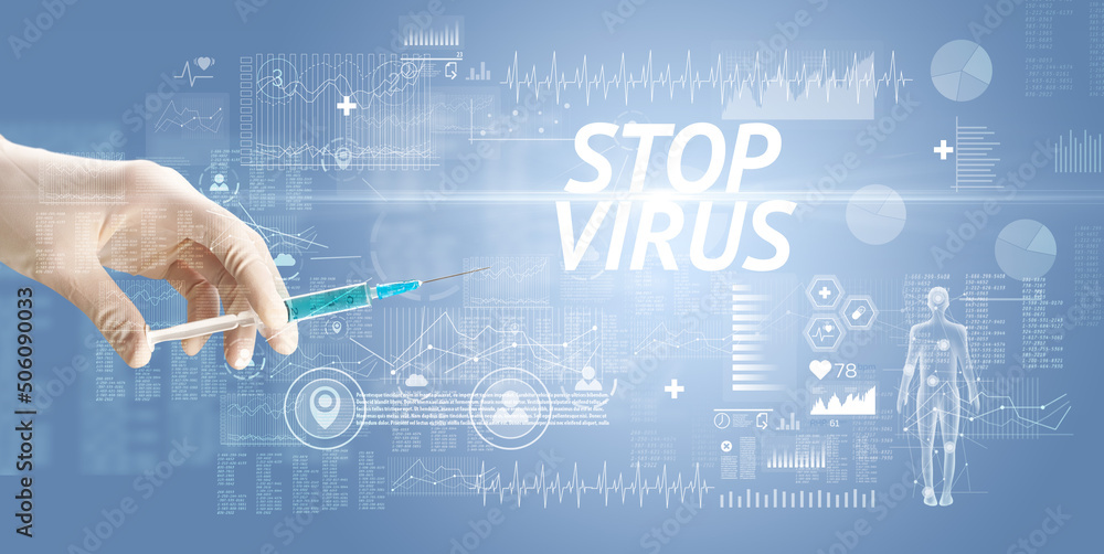 Syringe needle with virus vaccine Syringe needle with virus vaccine