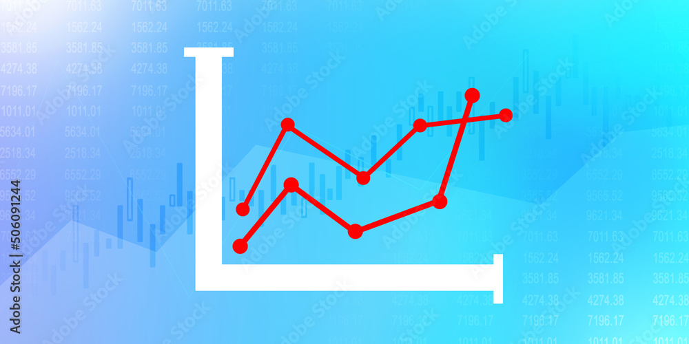 Obraz premium 2d rendering Stock market online business concept. business Graph 