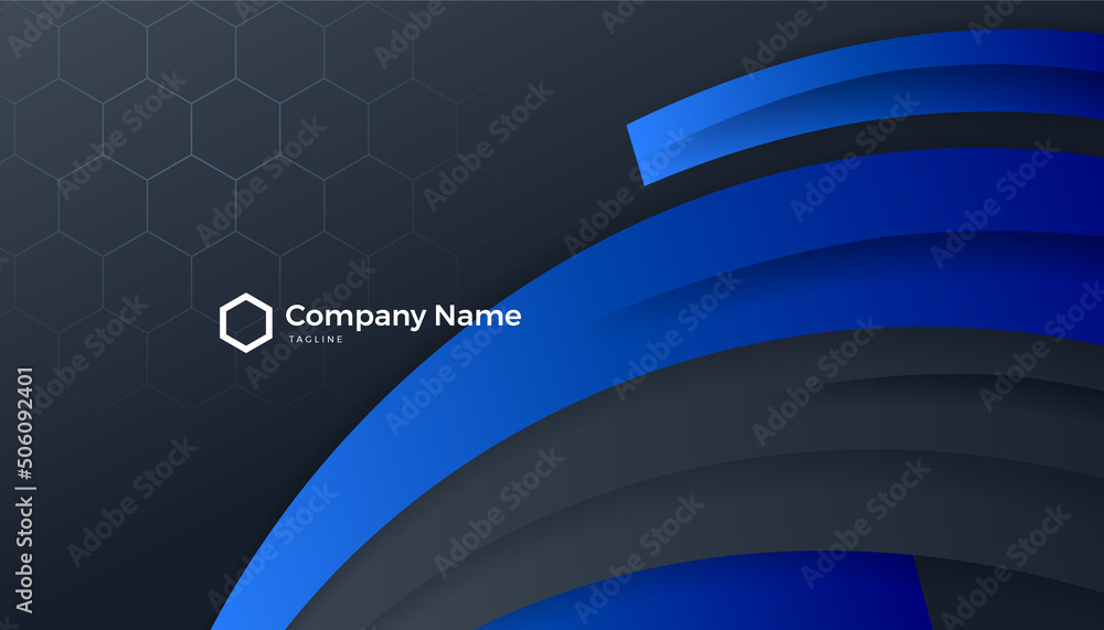 Modern luxury black and blue business card print template design ...