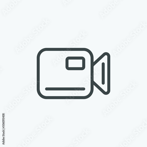 Camera vector icon. Isolated video camera icon vector design. Designed for web and app design interfaces.