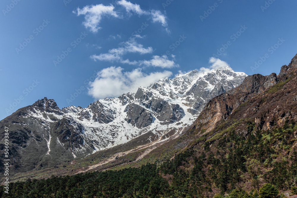 Mountain Landscape against a Cloudy Sky, India Mountain Landscape against a Cloudy Sky, India