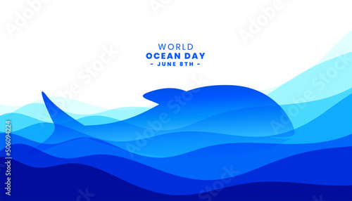 world ocean day blue background © starlineart