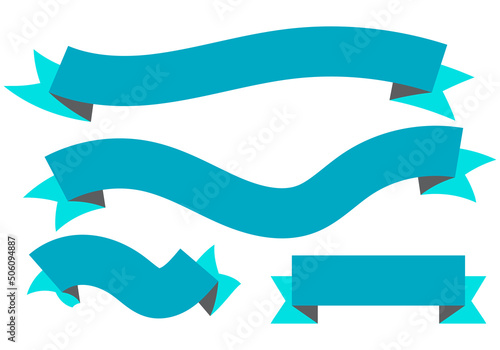 Icono de cinta azul vacía en fondo blanco.