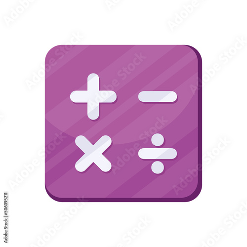 calculator math app button