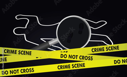 Crime investigation concept. vector illustration
