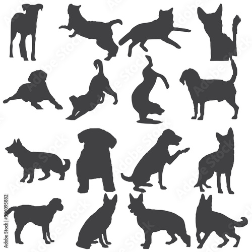 silhouettes of animals   Dog Silhouette Stock Illustration  Dog vector set