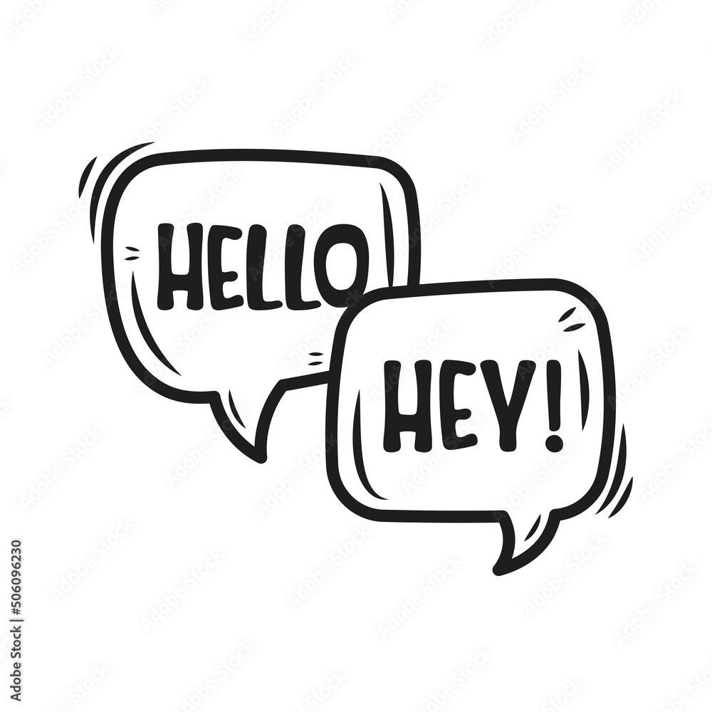 hello and hey doodle expression hello and hey doodle expression