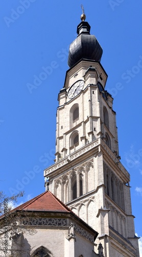 Turm der Stadtpfarrkirche St. Stephan in Braunau am Inn