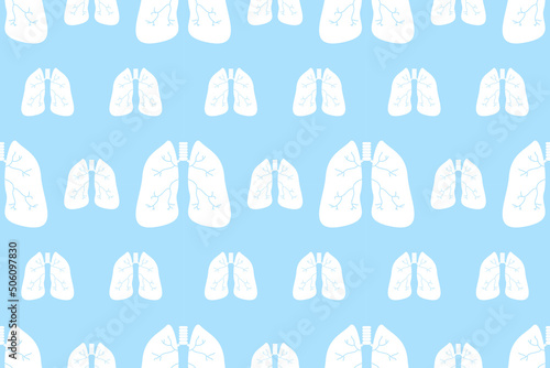 Lung seamless background. Wrapping paper. Medical backdrop.