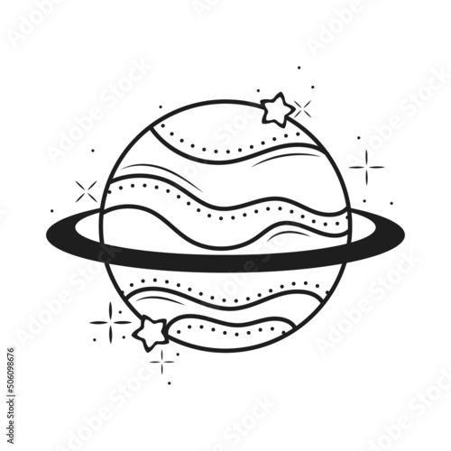 jupiter planet minimalist tattoo
