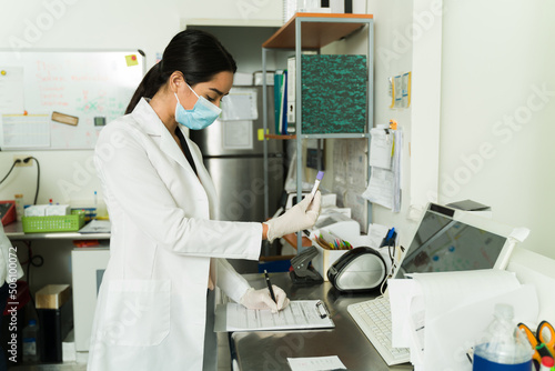 Scientific researcher working at the lab